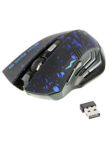 Herní bezdrátová myš Weyes 6D 1600 dpi- modrá (PC)