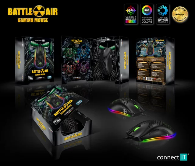 Herní myš Connect IT Battle Air (černá)