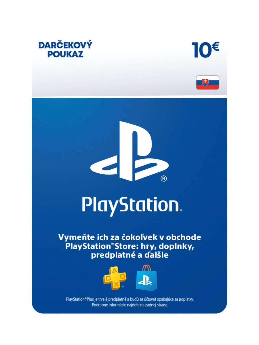 SK - PlayStation Store – Dárková karta - 10 EUR (DIGITAL) (PS5)