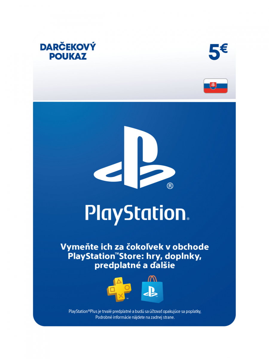 SK - PlayStation Store – Dárková karta - 5 EUR (DIGITAL) (PS5)