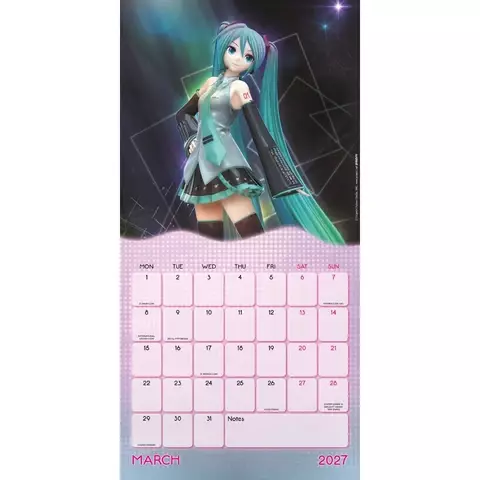 Dárkový set Hatsune Miku - kalendář 2027, zápisník, propiska