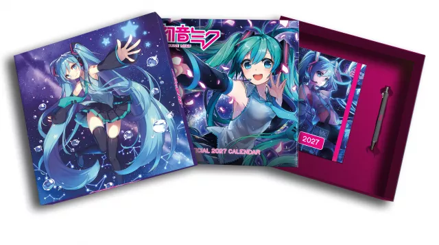 Dárkový set Hatsune Miku - kalendář 2027, zápisník, propiska