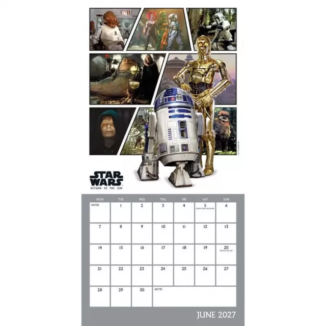 Dárkový set Star Wars - kalendář 2027, zápisník, propiska