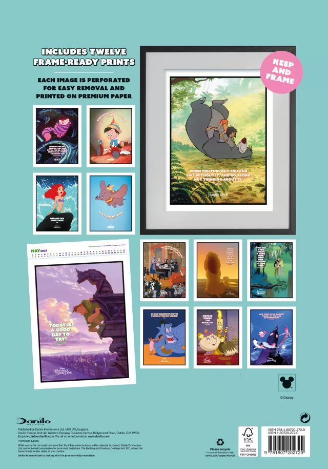 Kalendář Disney Classics Deluxe - Quotes 2027 (A3) - Disney klasika