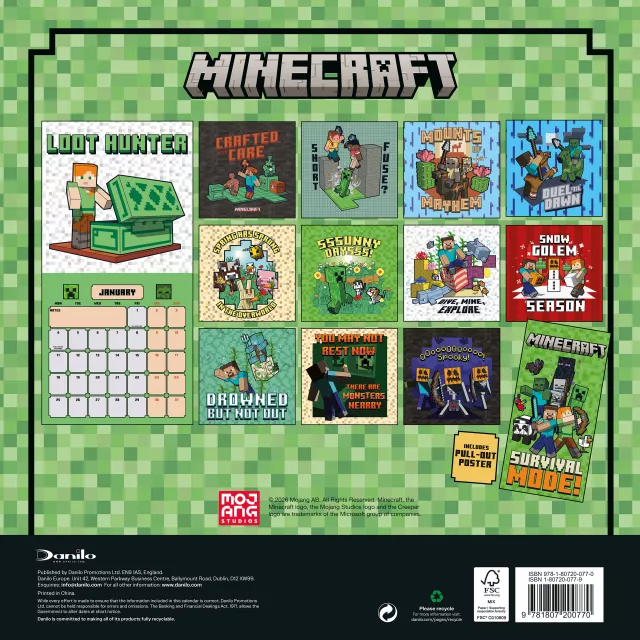 Kalendář Minecraft 2027