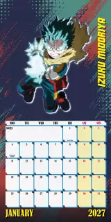 Kalendář My Hero Academia 2027 - Anime