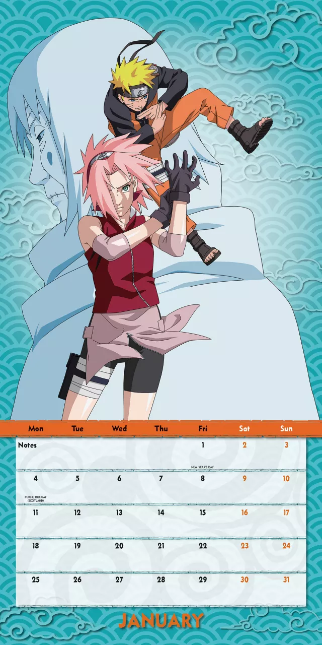 Kalendář Naruto Shippuden 2027 - Anime