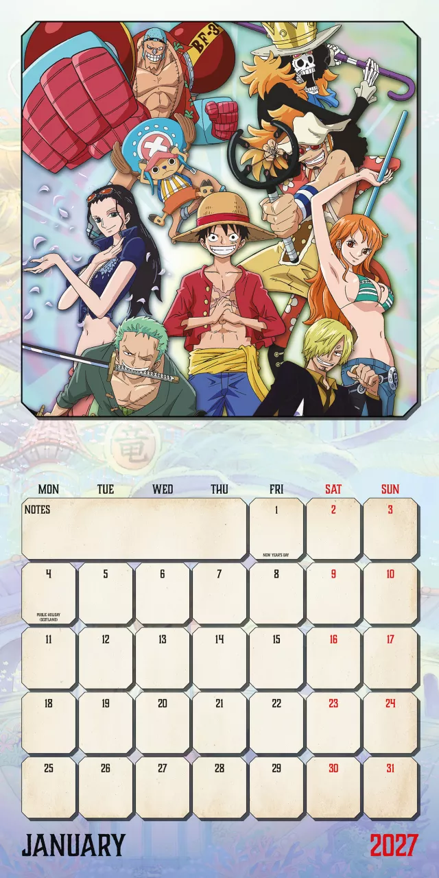 Kalendář One Piece 2027 - Anime
