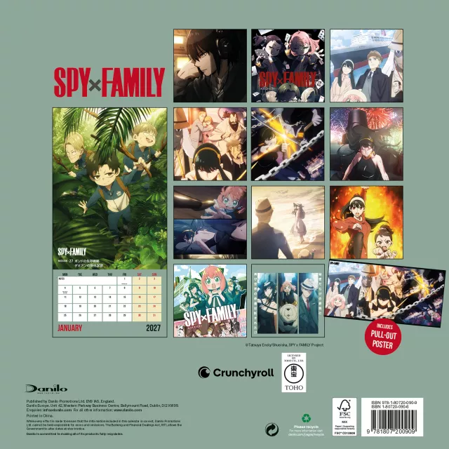 Kalendář Spy x Family 2027 - Anime