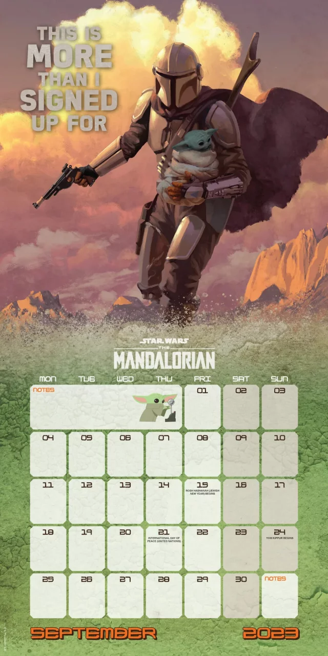 Kalendář Star Wars: The Mandalorian - Grogu 2023