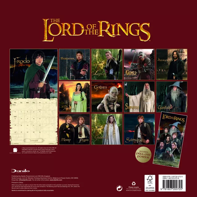 Kalendář The Lord of the Rings 2027