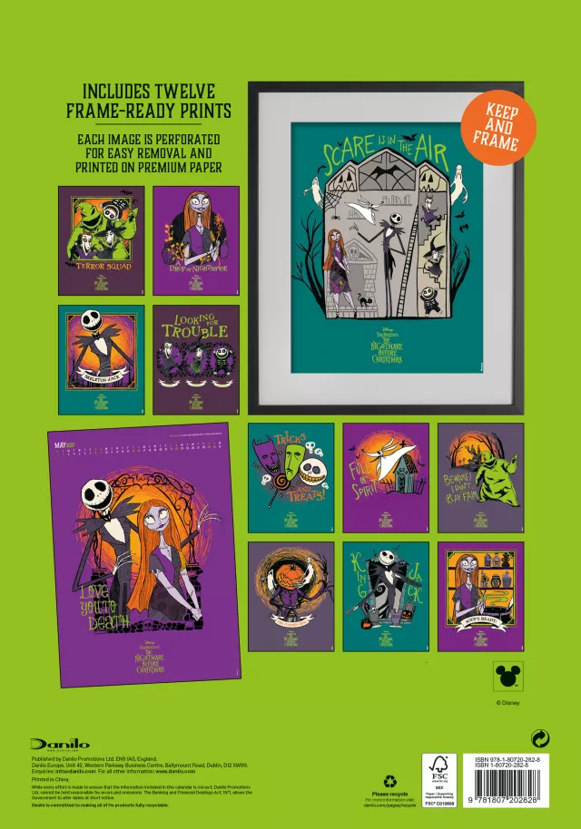 Kalendář The Nightmare Before Christmas Deluxe 2027 (A3) - Tim Burton
