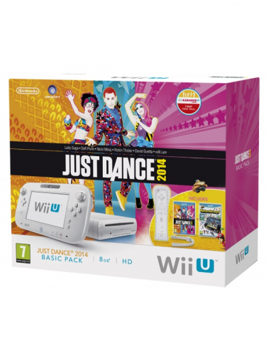 Konzole Nintendo Wii U (bílá) Basic (s Nintendoland a Just Dance 2014) (WII)
