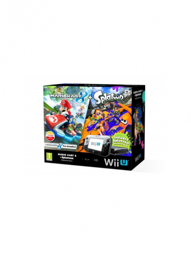Konzole Wii U Premium Pack Black + Mario Kart 8 + Splatoon (WII U) (WII)