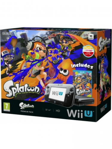 Wii U Black - Splatoon edition (WIIU)