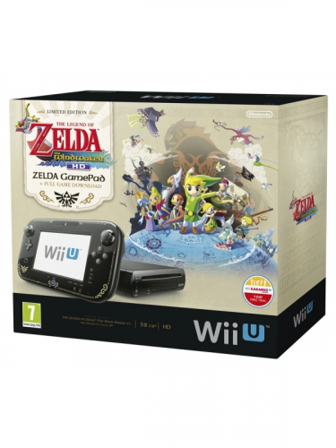 Wii U Premium Pack Black + Legend of Zelda Wind Waker HD (WIIU)
