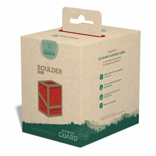 Krabička na karty Ultimate Guard - Boulder Deck Case Return to Earth Red (133+)