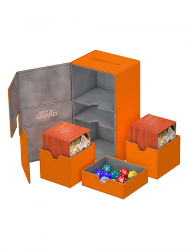 Krabička na karty Ultimate Guard - Twin FlipNTray Deck Case 200+ Standard Size XenoSkin Orange