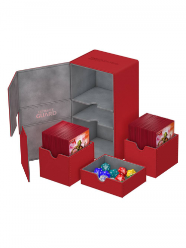 Krabička na karty Ultimate Guard - Twin FlipNTray Deck Case 200+ Standard Size XenoSkin Red