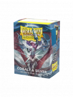 Ochranné obaly na karty Dragon Shield - Dual Sleeves Matte Cobalt & Silver (25th Special Edition) (100 ks)