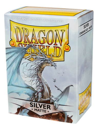 Ochranné obaly na karty Dragon Shield - Standard Sleeves Matte Silver (100 ks)