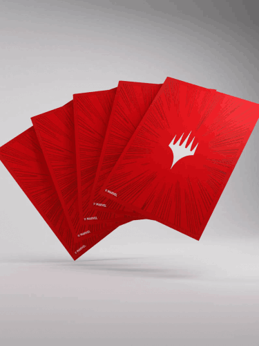 Ochranné obaly na karty Gamegenic - Marvel Super Heroes - Premium Double Sleeving Comic Burst Red (105ks)
