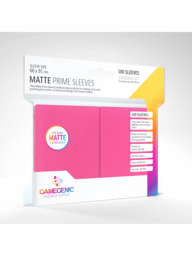 Ochranné obaly na karty Gamegenic - Prime Sleeves Matte Pink (100 ks)