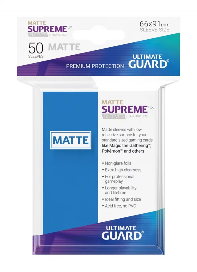 Ochranné obaly na karty Ultimate Guard - Supreme UX Sleeves Standard Matte Blue (50 ks)
