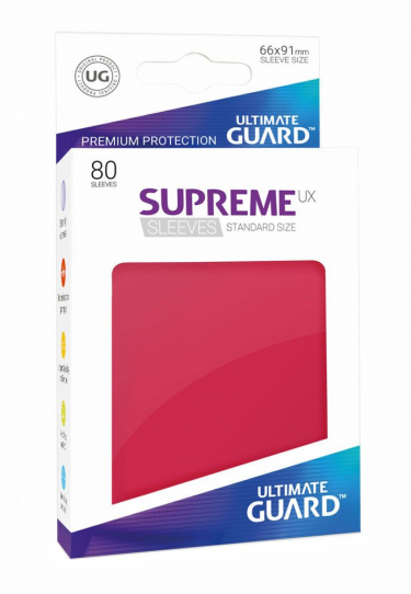 Ochranné obaly na karty Ultimate Guard - Supreme UX Sleeves Standard Red (80 ks)