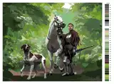 Malování podle čísel Kingdom Come: Deliverance II - Jindra a Vořech v lese (obraz na plátně) - Xzone Originals