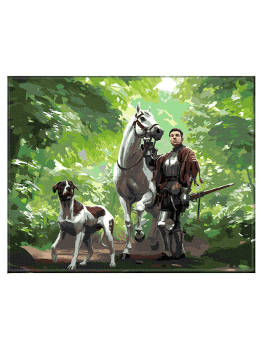 Malování podle čísel Kingdom Come: Deliverance II - Jindra a Vořech v lese (obraz na plátně)