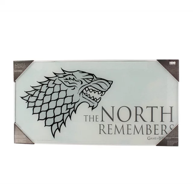 Skleněný plakát Game of Thrones - The North Remembers