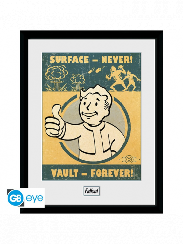 Zarámovaný plakát Fallout - Vault Forever