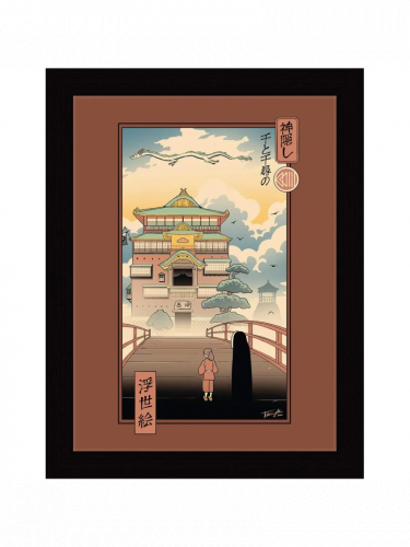 Zarámovaný plakát Ghibli - Ukiyoe Spirits