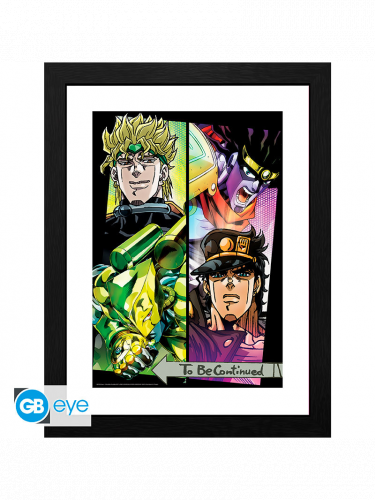 Zarámovaný plakát Jojo's Bizarre Adventure - Dio & Jotaro