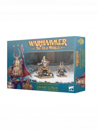 Warhammer The Old World - Dwarfen Mountain Holds - Dwarf Lords with Shieldbearers (2 figurky)