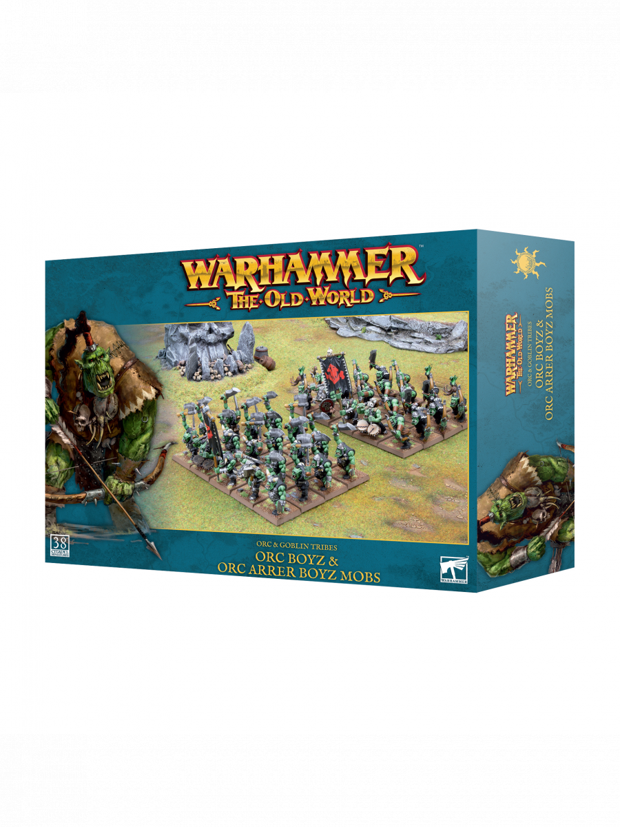 Games-Workshop Warhammer The Old World - Orc & Goblin Tribes - Orc Boyz & Orc Arrer Boyz Mobz (38 figurek)
