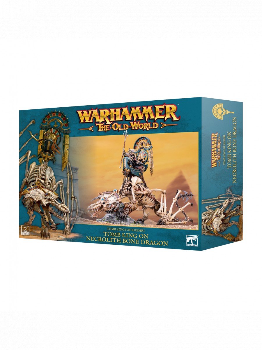 Games-Workshop Warhammer The Old World - Tomb Kings of Khemri - Tomb King On Necrolith Bone Dragon (2 figurky)