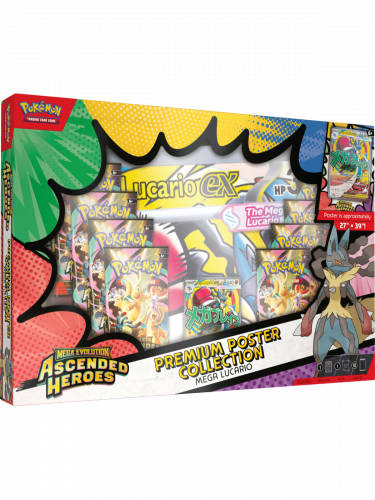 Karetní hra Pokémon TCG: Mega Evolution - Ascended Heroes Mega Lucario ex Premium Poster Collection