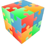 kostka V-cube Fun- jigsaw 2x2