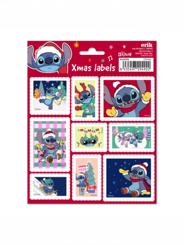 Popisovací štítky Lilo & Stitch - Stitch Christmas (samolepicí)