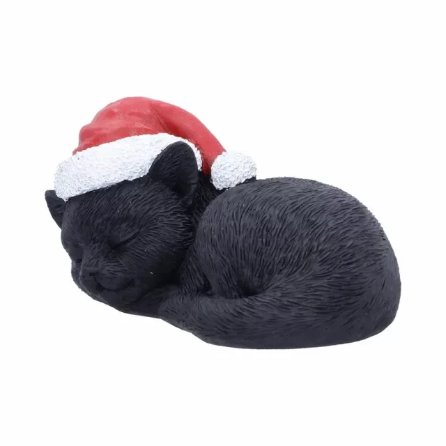 Vánoční ozdoba Jingle Paws - Sleeping Black Cat in Santa Hat (Nemesis Now) - Přívěsek