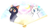 Vějíř Sailor Moon - Sailor Moon & Cats
