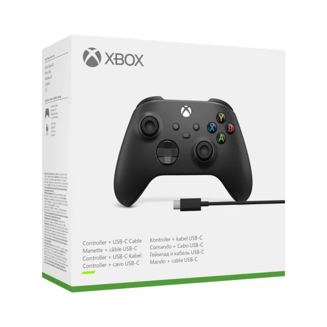 Bezdrátový ovladač pro Xbox - Černý + USB-C kabel