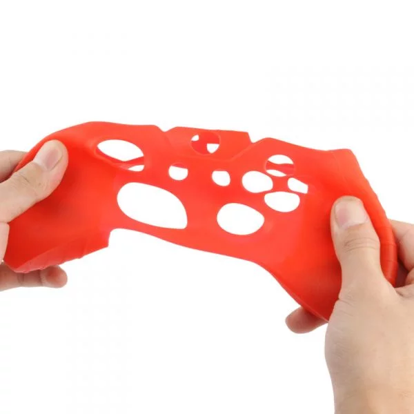 Silikonový obal na Xbox One ovladač (červený) se dvěma návleky na páčky