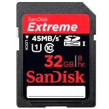 SanDisk Extreme SDHC 32GB 45MB/s, class10