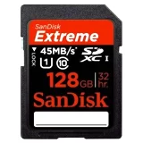 SanDisk Extreme SDXC Card 128 GB, 45MB/s, class 10