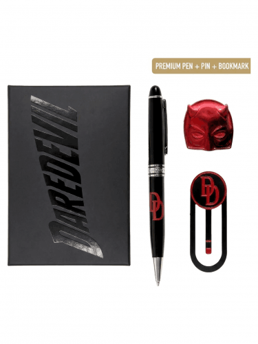 Dárková sada Marvel - Daredevil (pero, záložka, odznak)