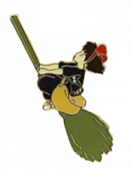 Odznak Ghibli - Kiki on broom (Kiki's Delivery Service)