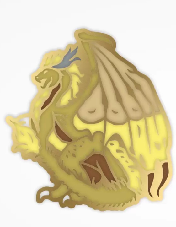GameMusic Odznak Heroes of Might & Magic III - Dragon Pin (Gold Dragon)
